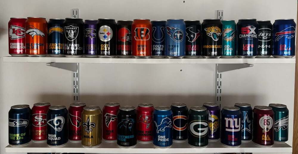 Bud Light 2017 NFL Official Limited Edition Team Collector Beer Cans (Set of 32)